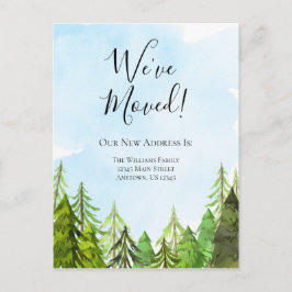 Wir haben Wasserfarben-Bäume in Bewegung gebracht Postkarte