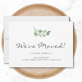 Wir haben Wasserfarben-Blätter verschoben Ankündigung