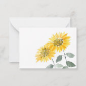 Wir haben Wasserfarben-Sonnenblumen-Bewegung Mitteilungskarte (Rückseite)