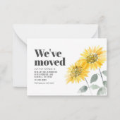 Wir haben Wasserfarben-Sonnenblumen-Bewegung Mitteilungskarte (Vorderseite)