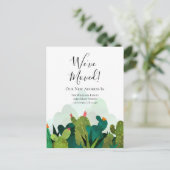 Wir haben Wasserfarbenkakteen bewegt Postkarte (Stehend Vorderseite)