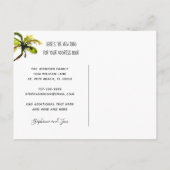 Wir haben Wasserfront Dock Palm Tree neue Adresse Ankündigungspostkarte (Rückseite)