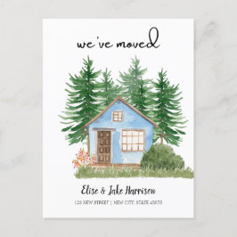 Wir haben Watercolor neue Zuhause Postkarte versch