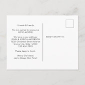 Wir haben Weihnachts-Auto-Foto-Feiertage-Bewegung Ankündigungspostkarte (Rückseite)