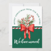 Wir haben Weihnachts-Foto Candy Cane Red Bow versc Ankündigung (Vorderseite)