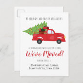 Wir haben Weihnachts-LKW-Geschenke Urlaub bewegen Ankündigungspostkarte (Vorne/Hinten)