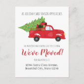 Wir haben Weihnachts-LKW-Geschenke Urlaub bewegen Ankündigungspostkarte (Vorderseite)