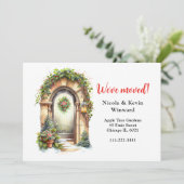 Wir haben Weihnachts-Weihnachtsgarten-Tür verschob Ankündigung (Stehend Vorderseite)