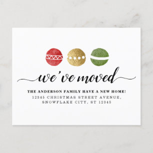 Wir haben Weihnachtsball-Ornament-Feiertage-Bewegu Ankündigungspostkarte