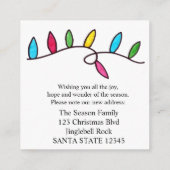 Wir haben Weihnachtsbaum-Lichter bewegt Begleitkarte (Rückseite)