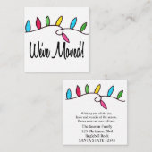 Wir haben Weihnachtsbaum-Lichter bewegt Begleitkarte (Vorne/Hinten)