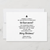 Wir haben Weihnachtsbaum verschoben hat eine neue Ankündigung (Rückseite)