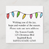 Wir haben Weihnachtsbaumleuchten verschoben Begleitkarte (Rückseite)