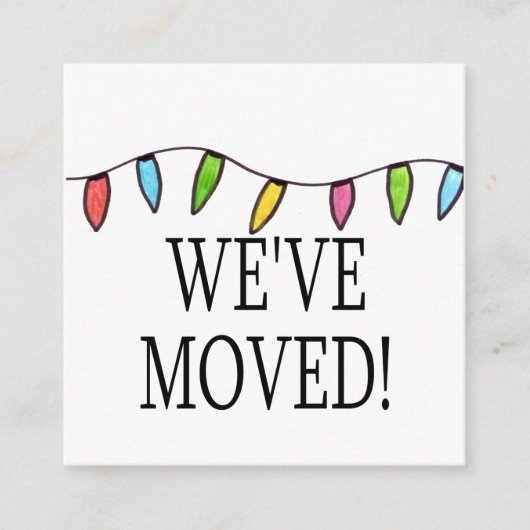 Wir haben Weihnachtsbaumleuchten verschoben Begleitkarte (Vorderseite)