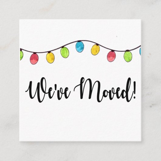 Wir haben Weihnachtsbaumleuchten verschoben Begleitkarte (Vorderseite)