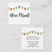 Wir haben Weihnachtsbaumleuchten verschoben Begleitkarte (Vorne/Hinten)