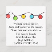 Wir haben Weihnachtsbaumleuchten verschoben Begleitkarte (Rückseite)