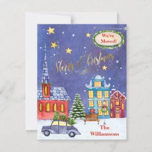 Wir haben Weihnachtsdorf-Flat Move verschoben Ankündigung