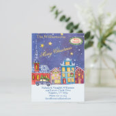 Wir haben Weihnachtsdorf-Flat Move verschoben Ankündigung (Stehend Vorderseite)