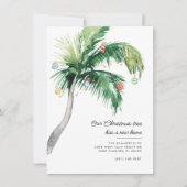 Wir haben Weihnachtsfeiertage verschoben Palmenbau Ankündigung (Vorderseite)