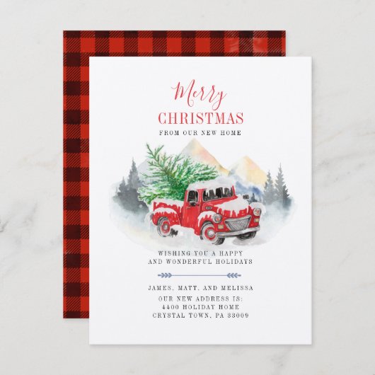 Wir haben Weihnachtsfeiertage verschoben und verkü Mitteilungskarte (Vorne/Hinten)