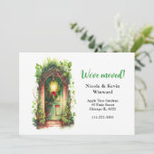 Wir haben Weihnachtskranz-Tür für den Urlaub versc Ankündigung (Stehend Vorderseite)