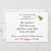 Wir haben Weihnachtswechsel verschoben Feiertagskarte (Rückseite)