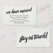 Wir haben weiße Kreise mit hellgrüner Einsteckkart Begleitkarte (Vorne/Hinten)