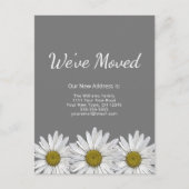 Wir haben Whimsical Daises neue Zuhause Gray versc Ankündigungspostkarte (Vorderseite)