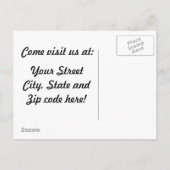 Wir haben White Kitten bewegt Ankündigungspostkarte (Rückseite)