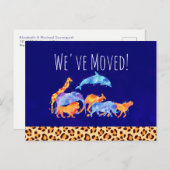 Wir haben wild lebende Tiere mit einer Leopardendr Ankündigungspostkarte (Vorne/Hinten)