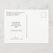 Wir haben wild lebende Tiere mit einer Leopardendr Ankündigungspostkarte (Rückseite)