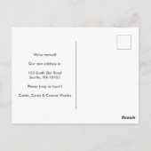 Wir haben Wildblume Bouquet neue Zuhause-Adresse v Postkarte (Rückseite)