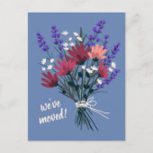 Wir haben Wildblume Bouquet neue Zuhause-Adresse v Postkarte (Vorderseite)