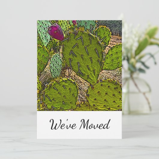 Wir haben Wüstenkaktus in neue Zuhause bewegt Ankündigung (Stehend Vorderseite)