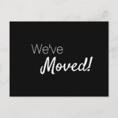 Wir haben Zuhause Modern Typografy Custom Announce Ankündigungspostkarte (Vorderseite)