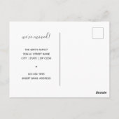 Wir haben Zuhause Sweet Zuhause modernisiert Postkarte (Rückseite)