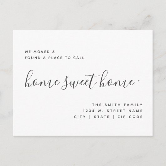 Wir haben Zuhause Sweet Zuhause modernisiert Postkarte (Vorderseite)