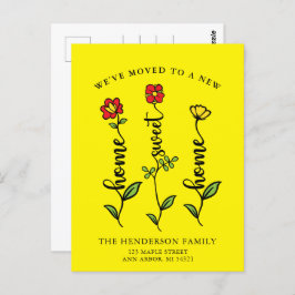 Wir haben Zuhause Sweet Zuhause Moving Ankündigung Postkarte