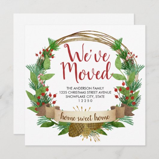 Wir haben Zuhause Sweet Zuhause Wreath Holiday Mov Ankündigung (Vorne/Hinten)