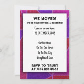 Wir haben Zuhause verschoben, um das Party der Erw Einladung (Vorderseite)