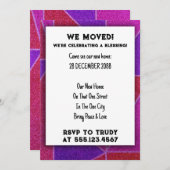 Wir haben Zuhause verschoben, um das Party der Erw Einladung (Vorne/Hinten)