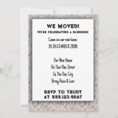 Wir haben Zuhause verschoben, um das Party der Erw Einladung (Vorderseite)