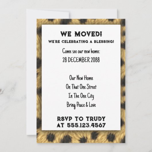 Wir haben Zuhause verschoben, um das Party der Erw Einladung (Vorderseite)