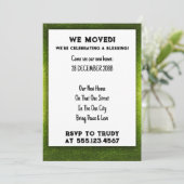 Wir haben Zuhause verschoben, um das Party der Erw Einladung (Stehend Vorderseite)