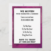 Wir haben Zuhause verschoben, um das Party der Erw Einladung (Vorderseite)