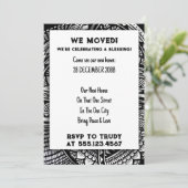 Wir haben Zuhause verschoben, um das Party der Erw Einladung (Stehend Vorderseite)