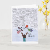 Wir halten an karte (Gelbe Blume)