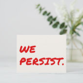 Wir halten die Red Marker Postkarte aufrecht (Stehend Vorderseite)