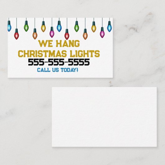 Wir halten Weihnachtsbeleuchtung Business Cards Visitenkarte (Vorne/Hinten)